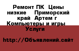 Ремонт ПК. Цены низкие. - Приморский край, Артем г. Компьютеры и игры » Услуги   